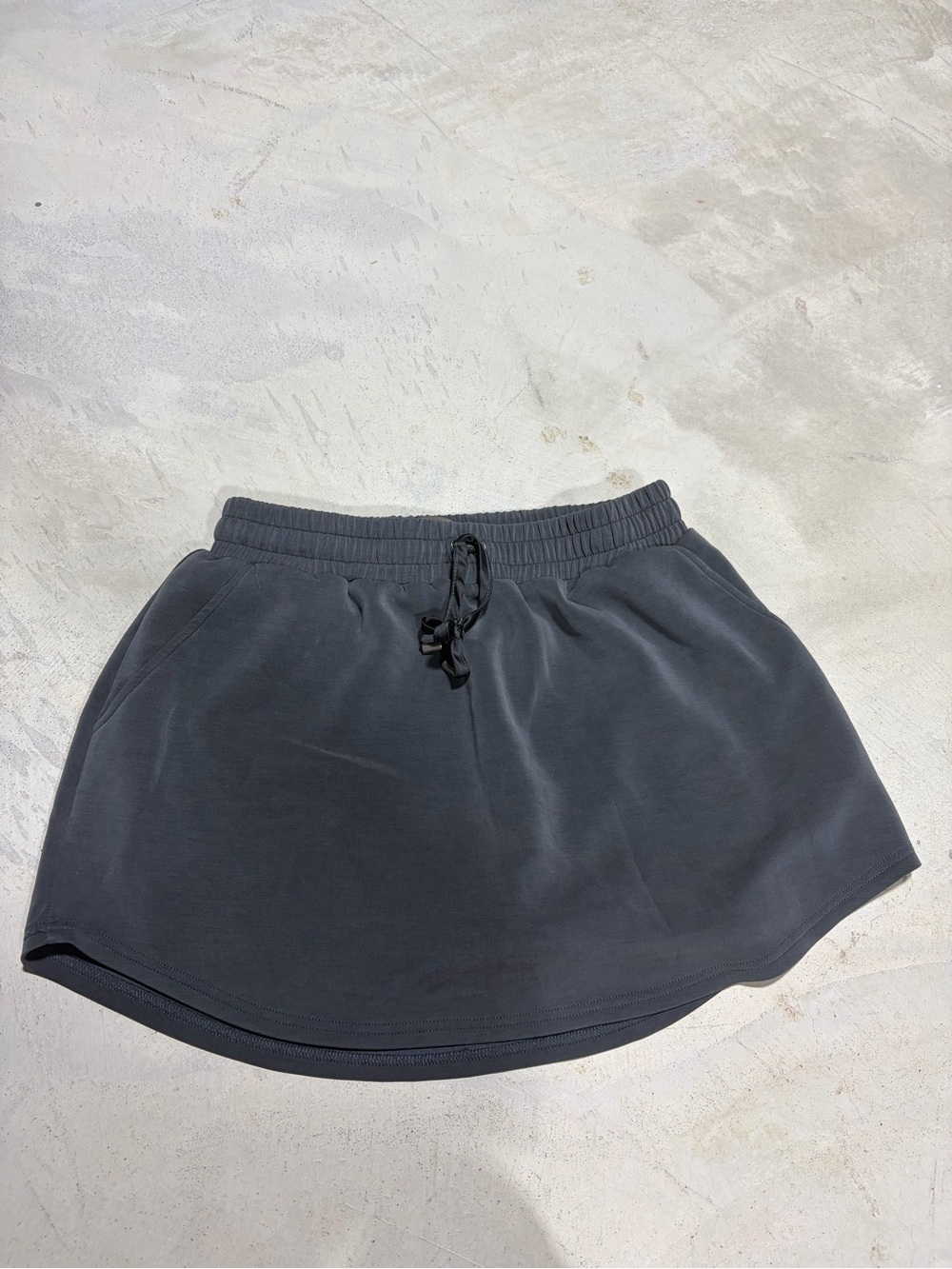 As revival Everyday Casual Drawstring skort in Charcoal xl